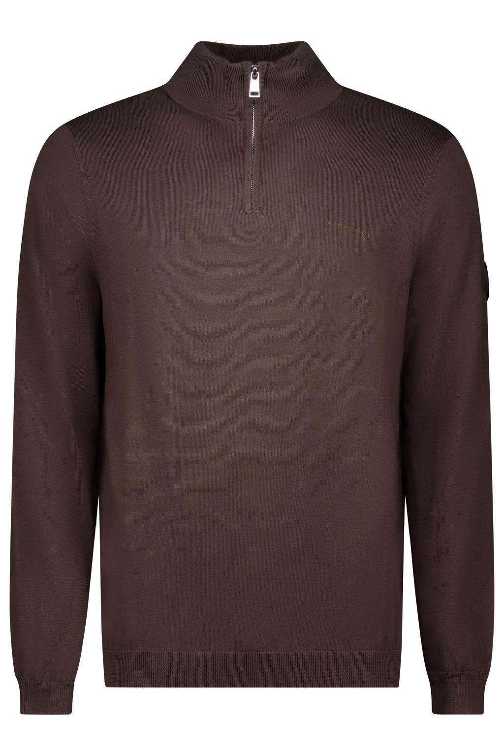 Airforce regular fit gebreide trui - dark coffee