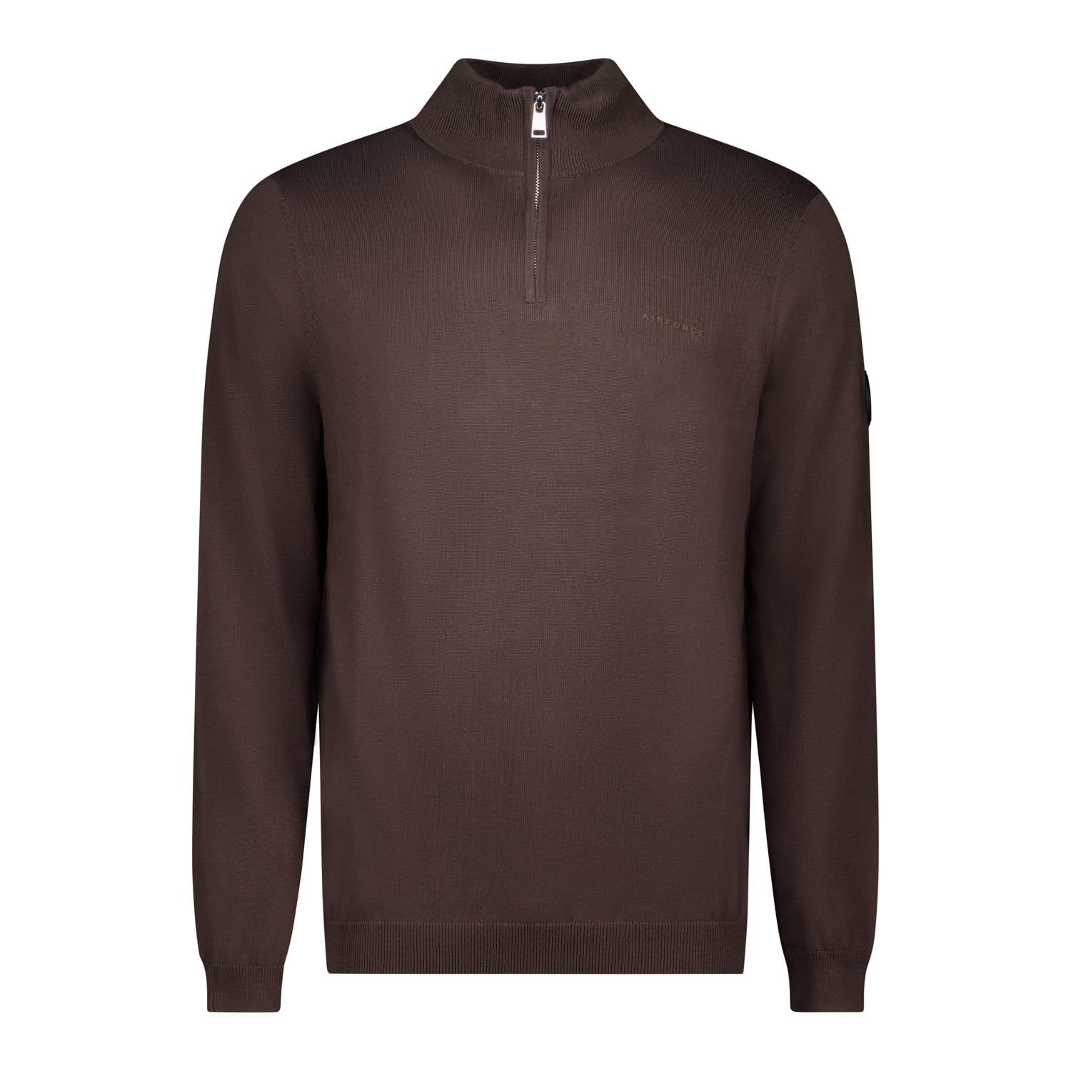 Airforce regular fit gebreide trui dark coffee