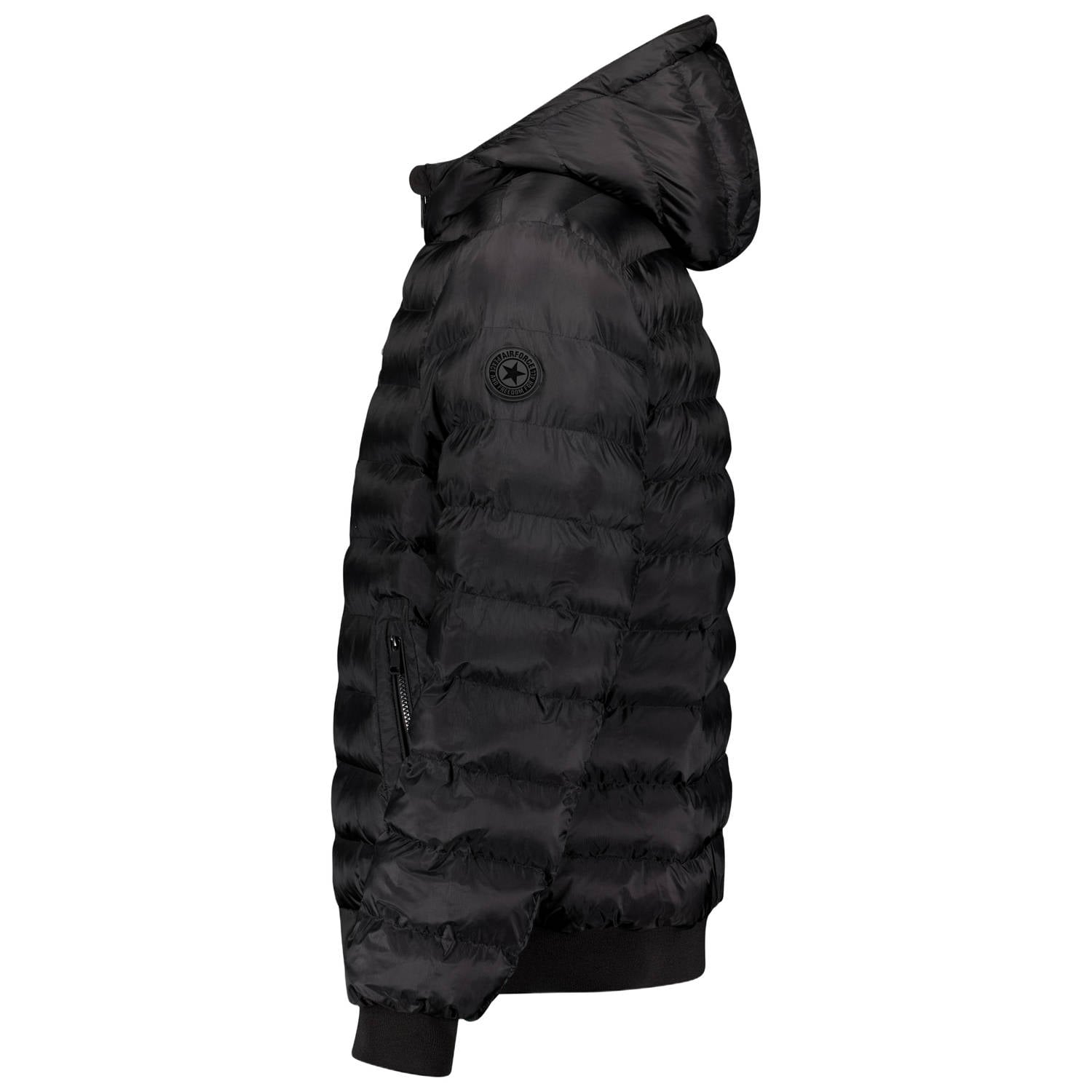 Airforce quilted winterjas zwart