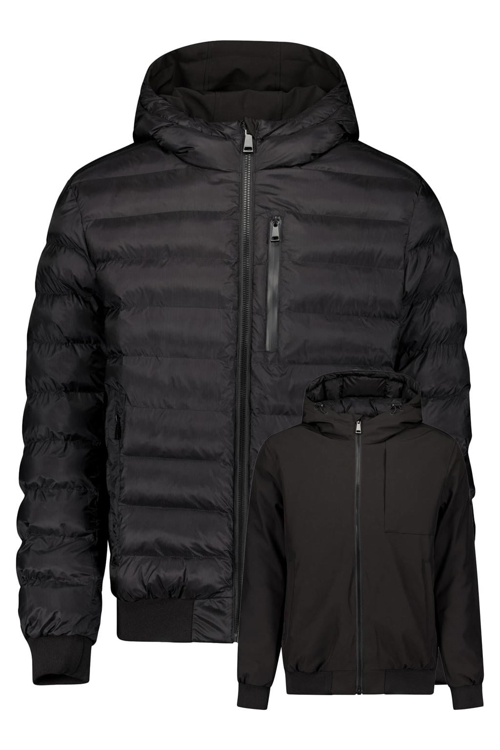 Airforce quilted winterjas - zwart