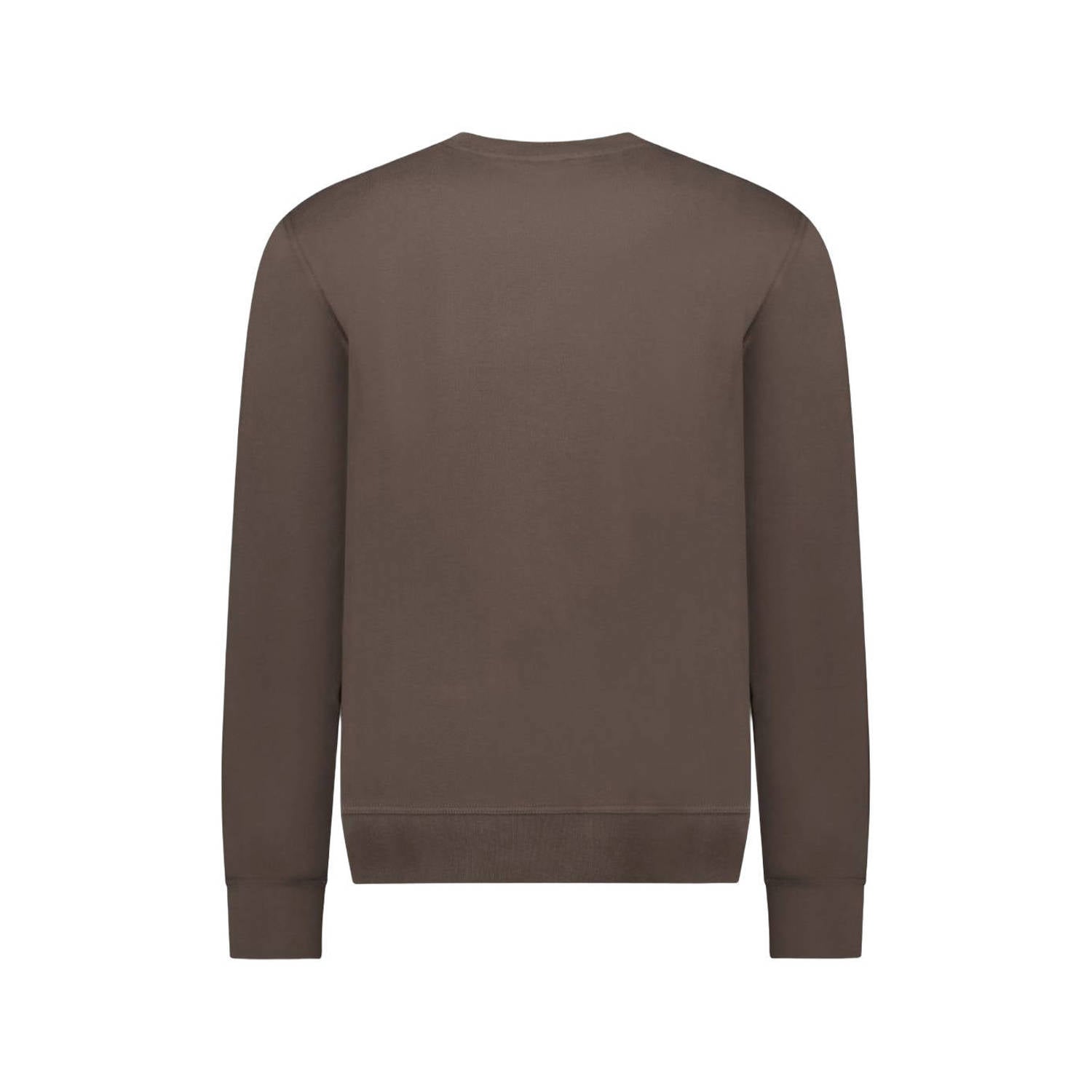 Airforce regular fit sweater dark coffee wit