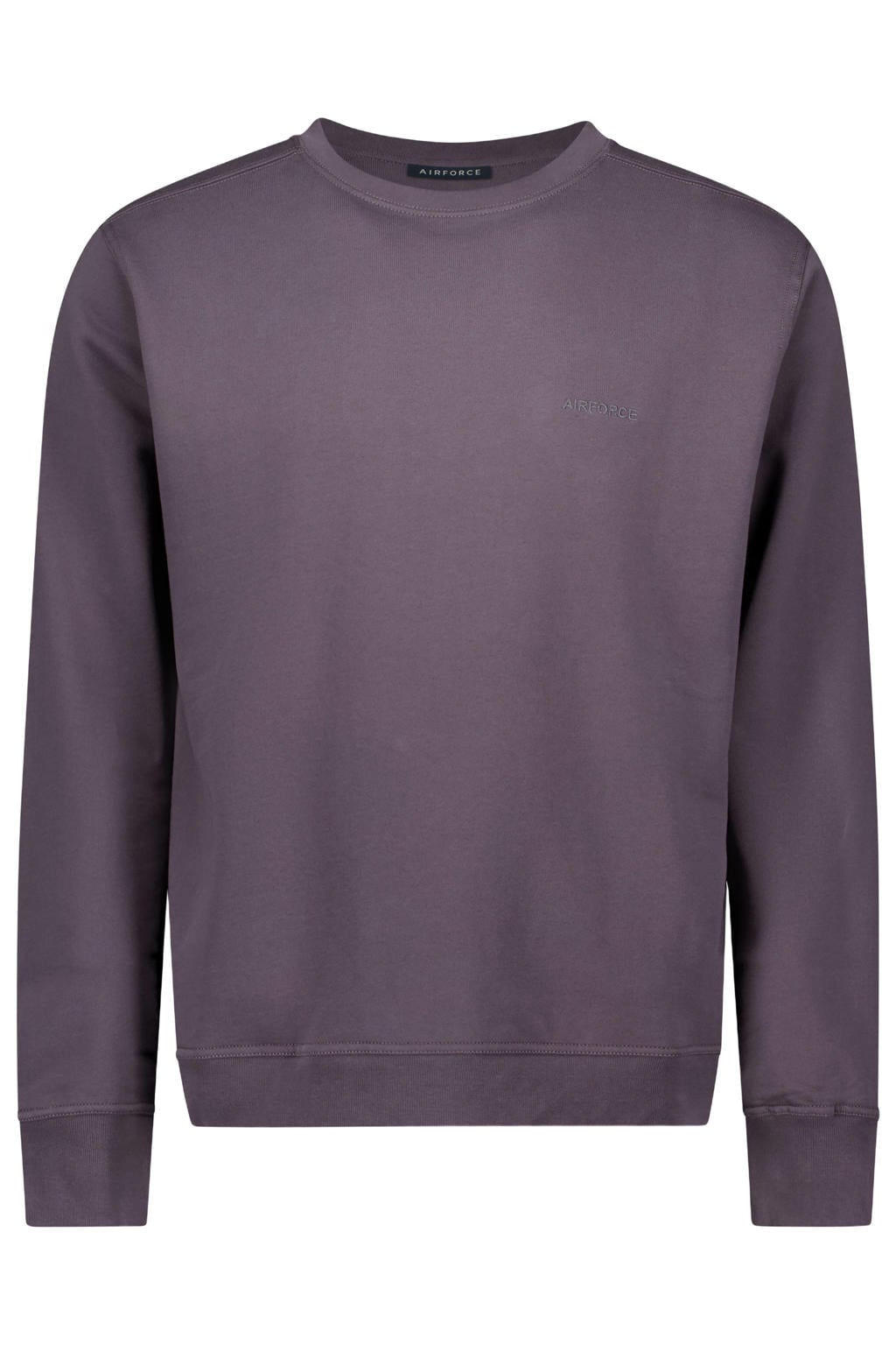 Airforce regular fit sweater met backprint - magnet/paloma grijs