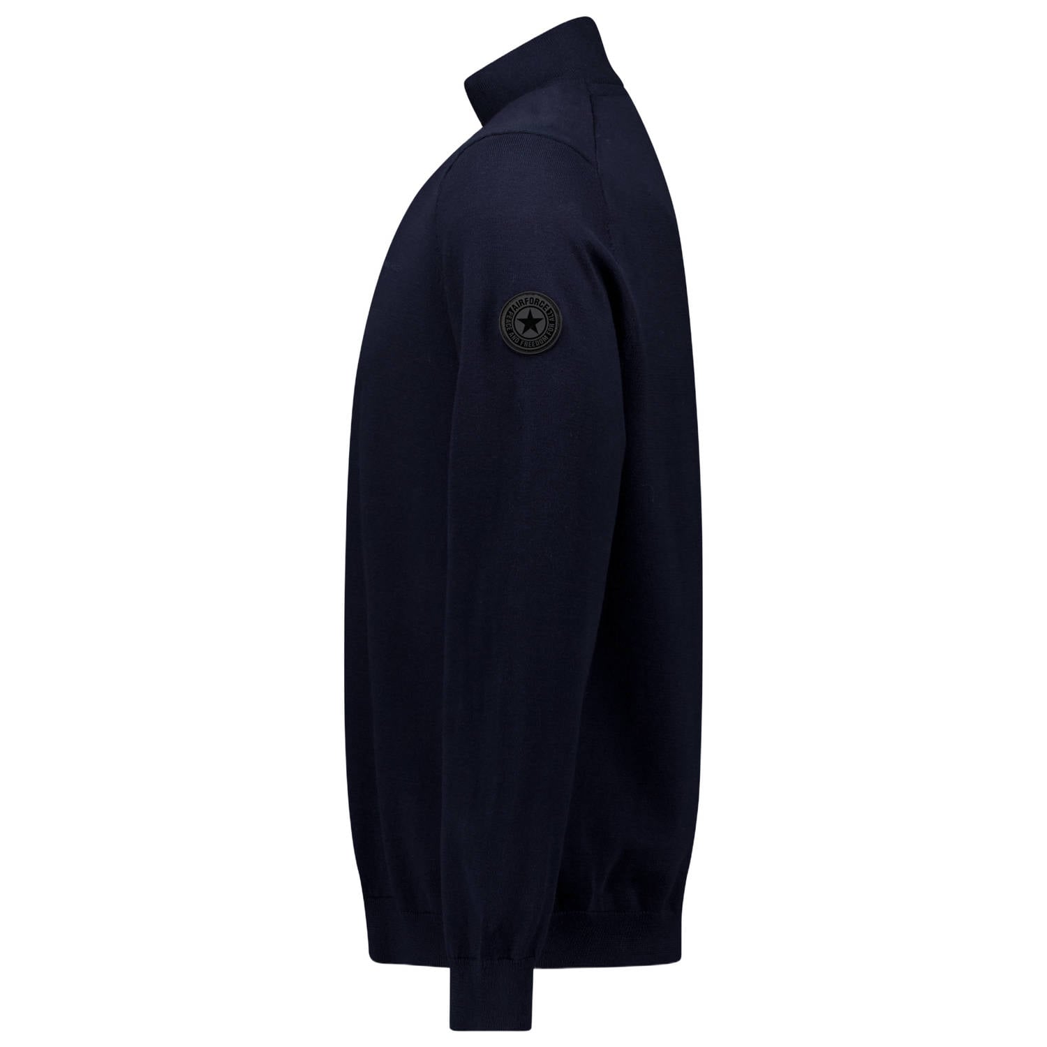 Airforce katoenen regular fit gebreide trui donkerblauw
