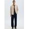 Selected regular fit casual overhemd - beige