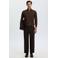 Selected katoenen regular fit trui - donkerbruin
