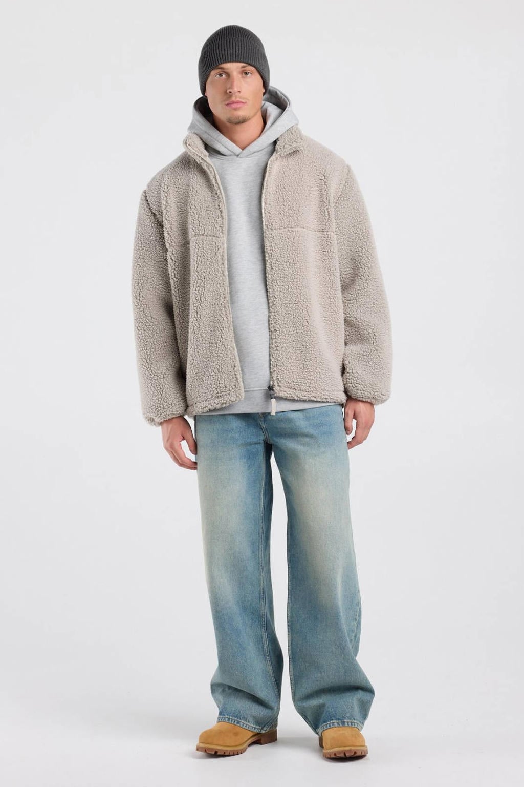 America Today teddy vest - chalk