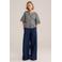 WE Fashion metaal gestreepte blouse - zwart