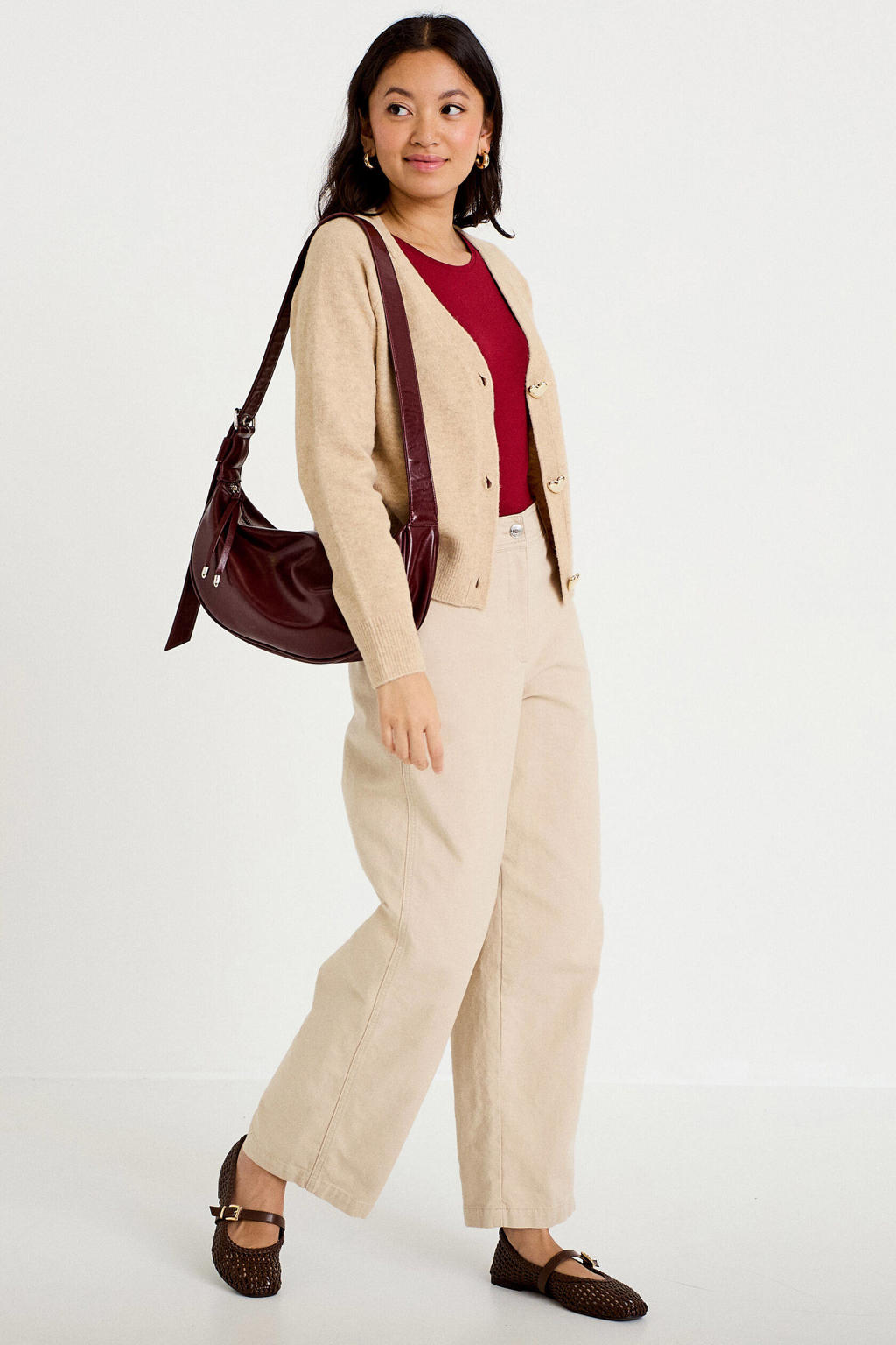 Cache Cache gebreid vest met wol - beige