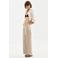 Mango wide leg jeans - zand