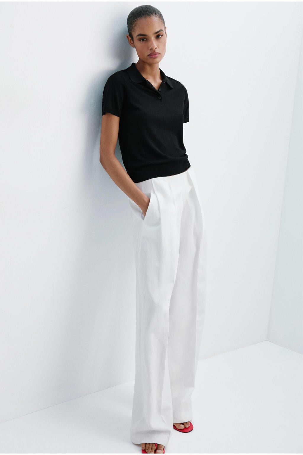 Mango polo - zwart
