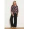 LOLALIZA viscose gebloemde blouse - zwart