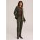 WE Fashion tapered pantalon - donkergroen