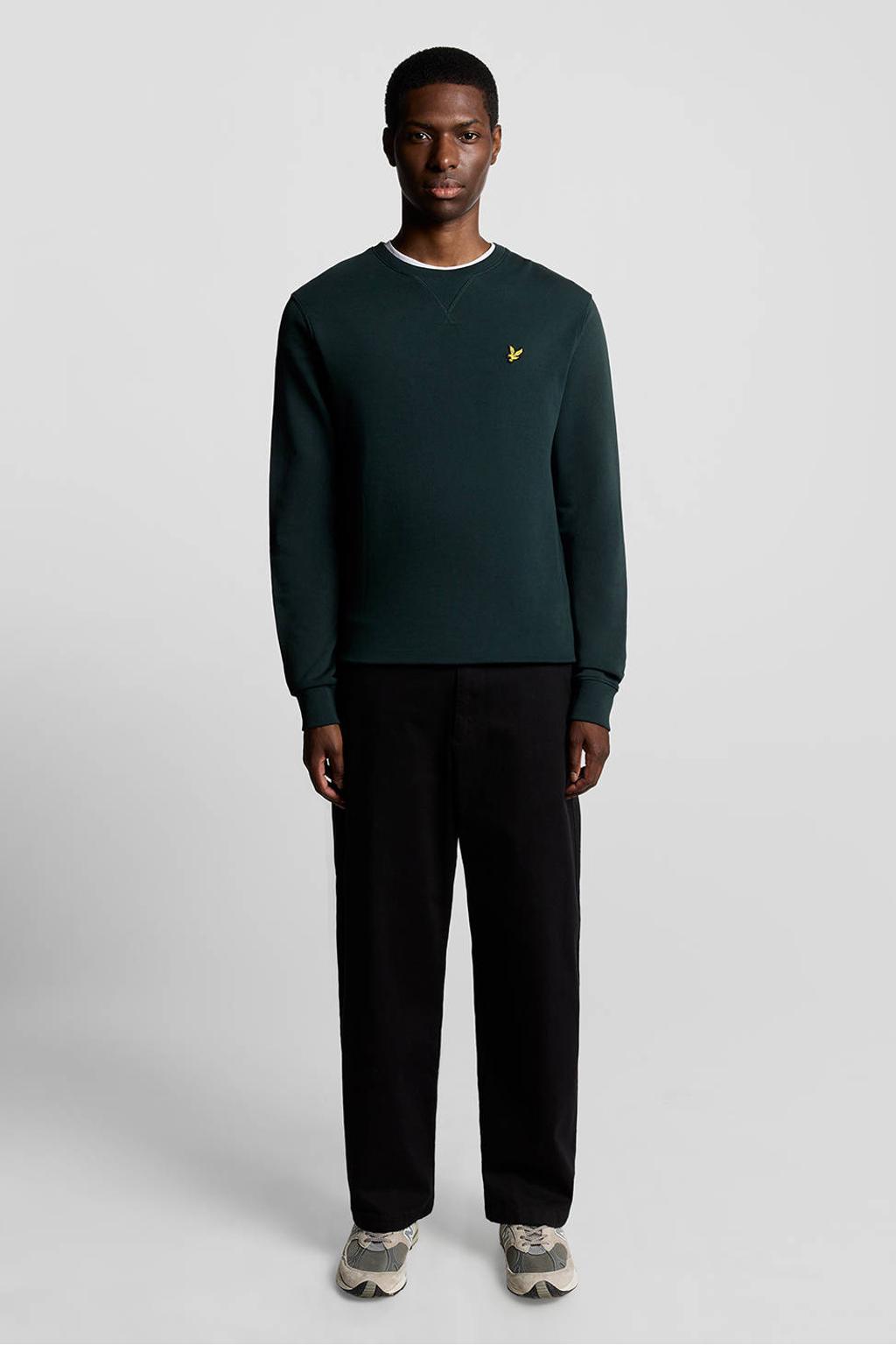 Lyle & Scott regular fit sweater - donkergroen