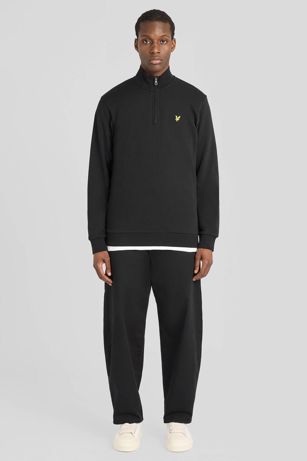 Lyle & Scott regular fit trui - jet black