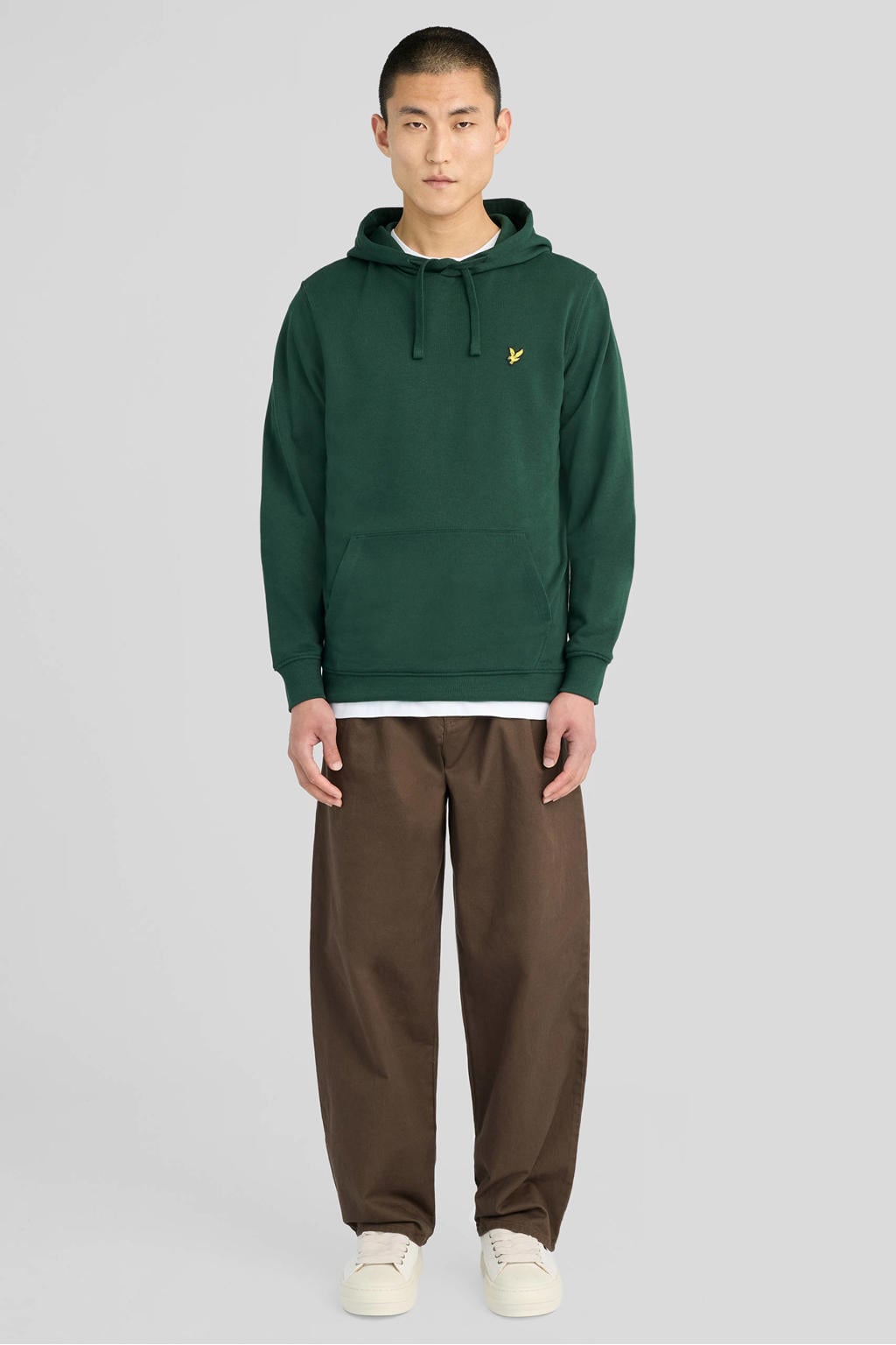 Lyle & Scott regular fit hoodie - donkergroen