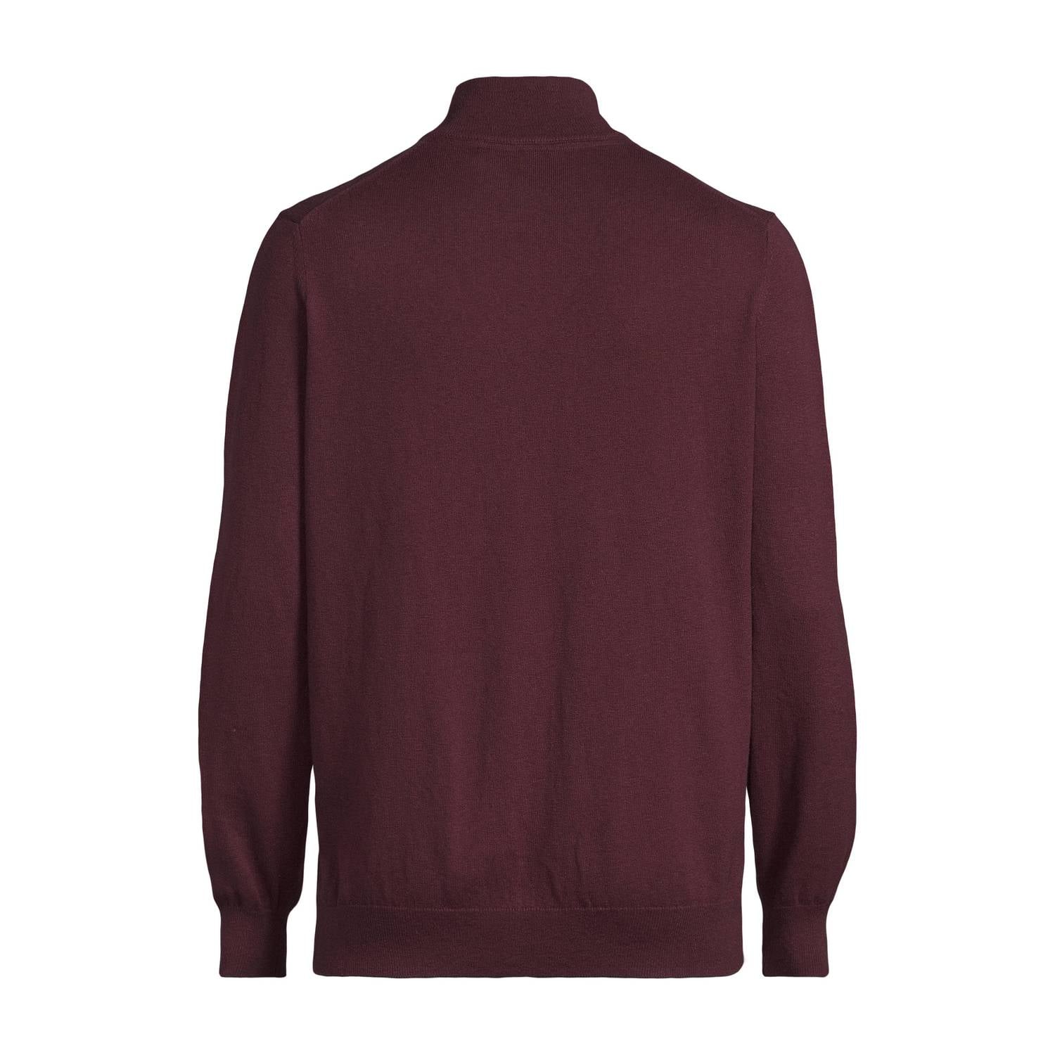 Lyle & Scott regular fit gebreide trui met wol burgundy