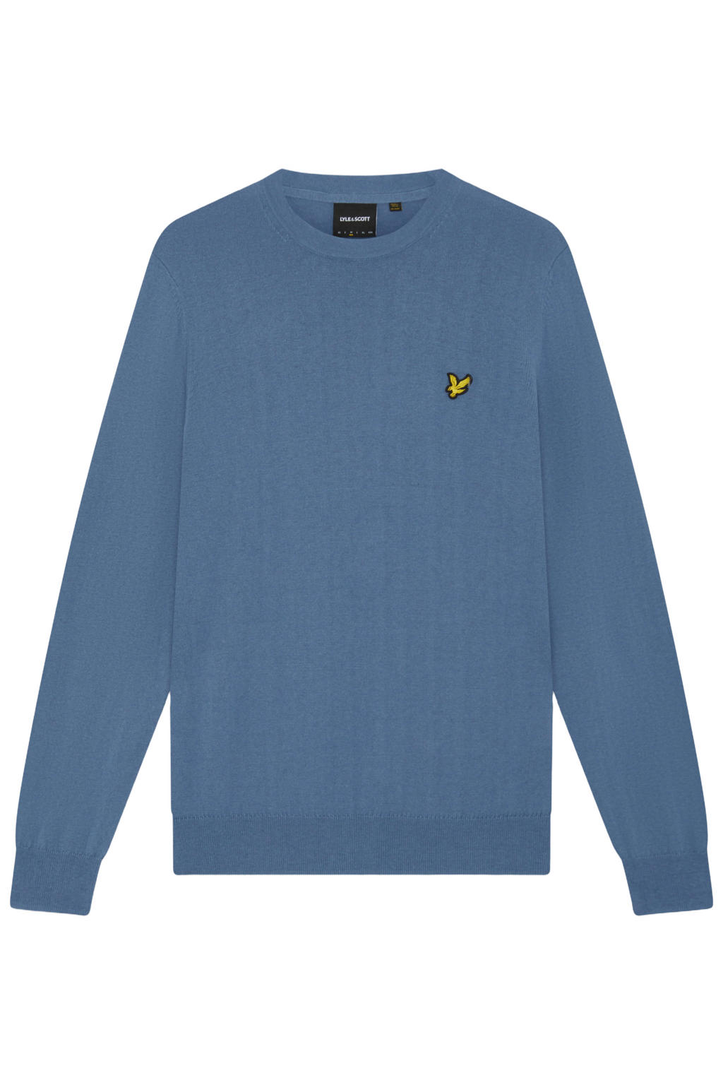 Lyle & Scott regular fit gebreide trui met wol - blauw