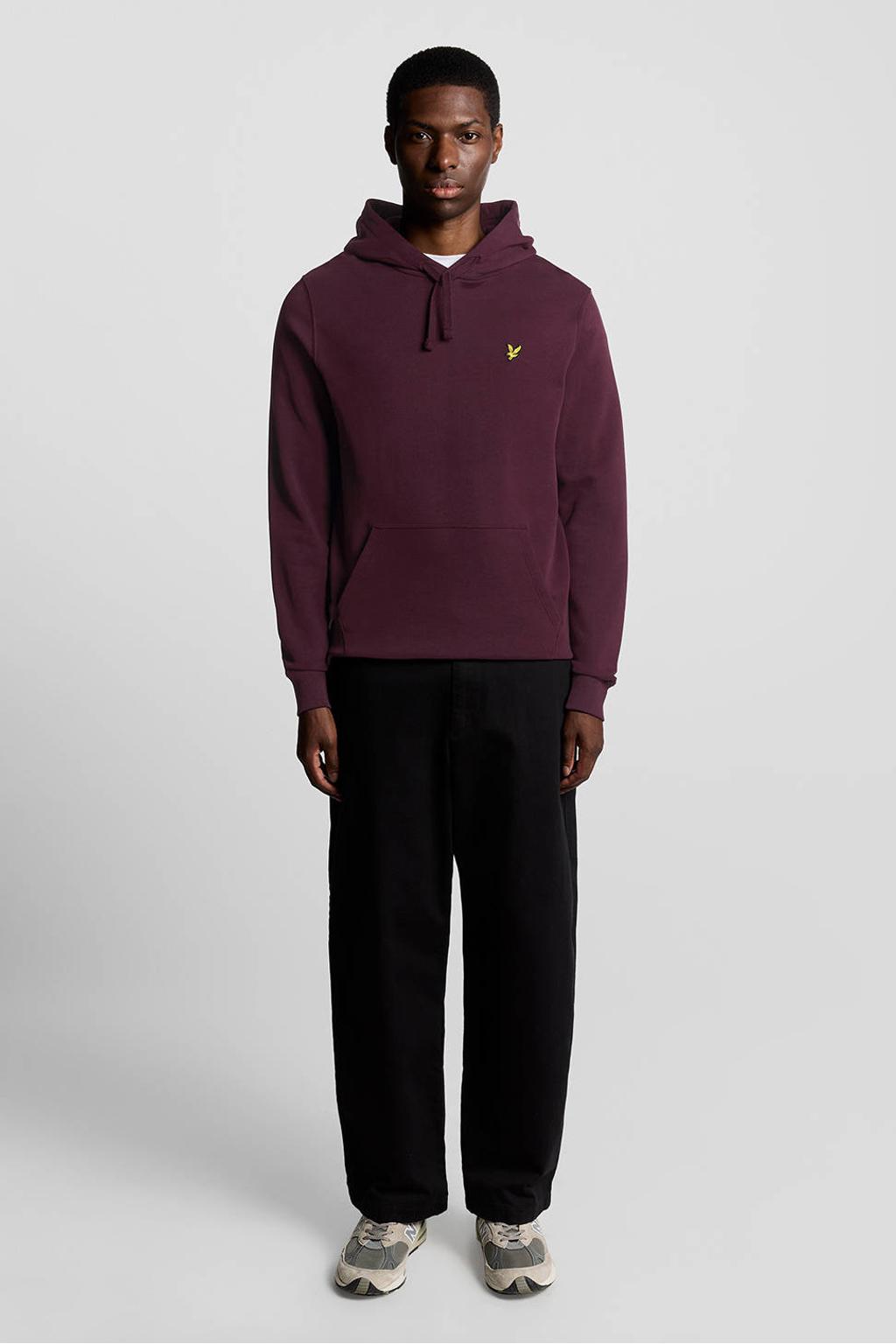 Lyle & Scott regular fit hoodie - donkerrood