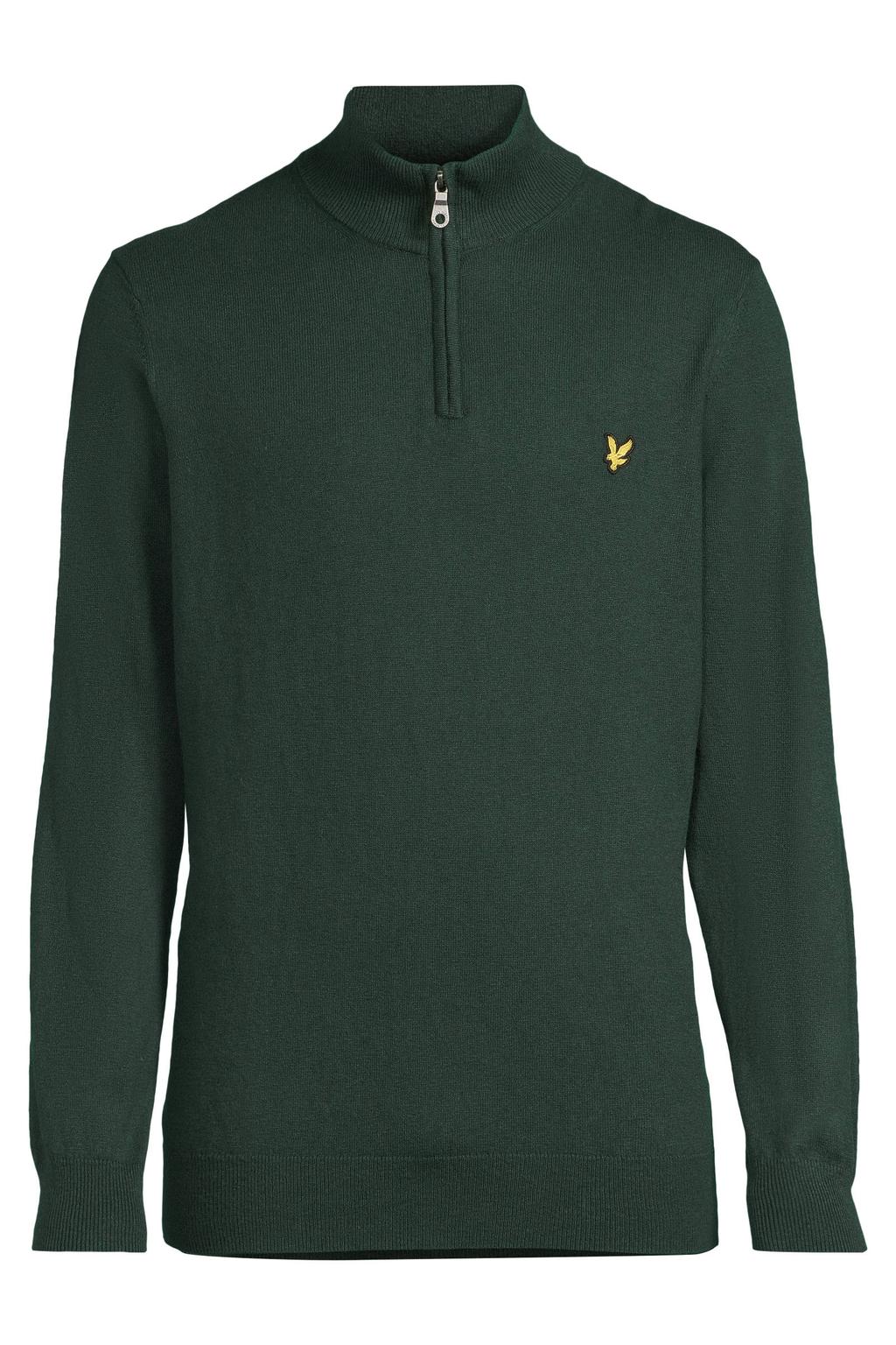 Lyle & Scott regular fit trui met wol - dark green