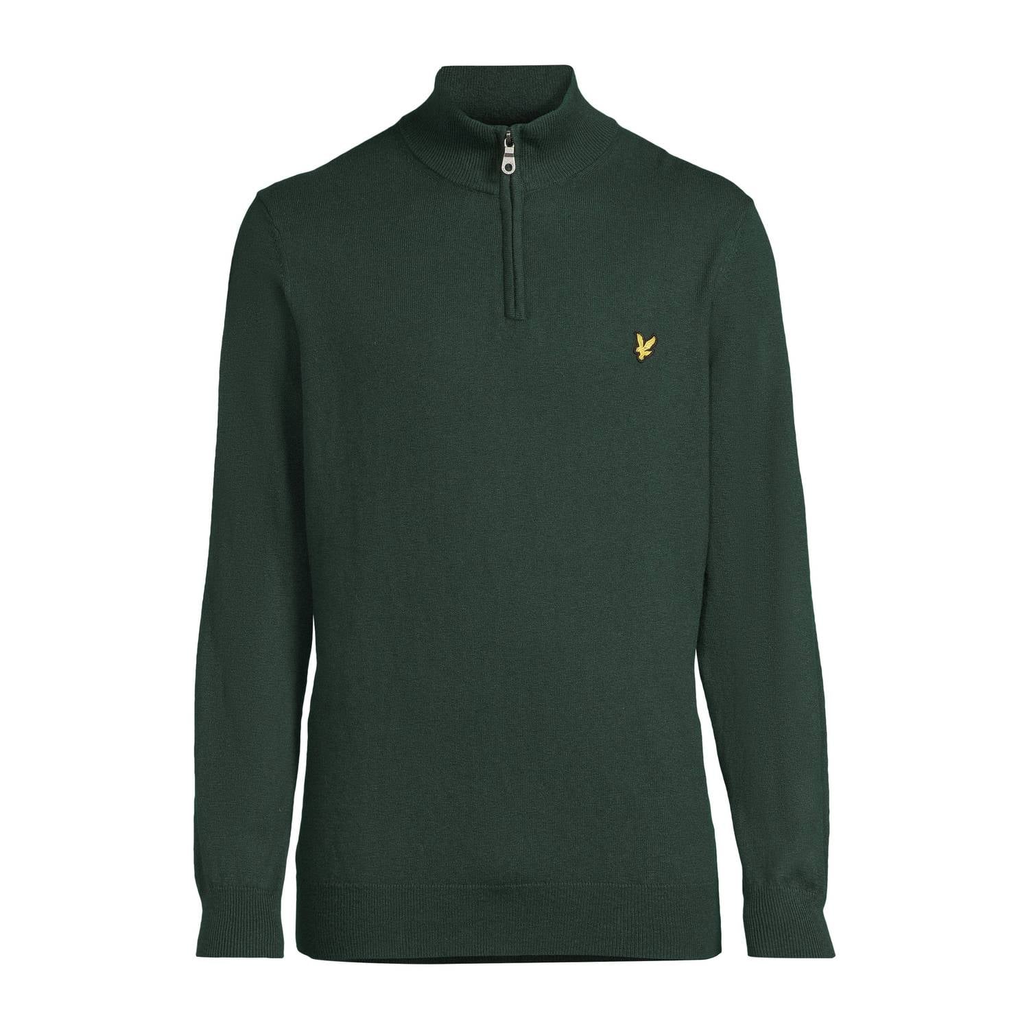 Lyle & Scott regular fit trui met wol dark green