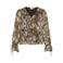 VILA semi-transparante top met dierenprint - lichtbruin