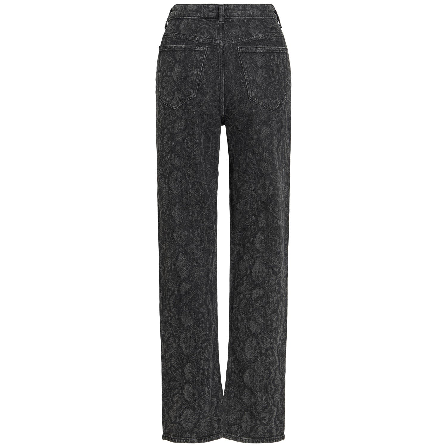 VILA vikelly hw straight snake jeans jaf straight leg jeans grijs
