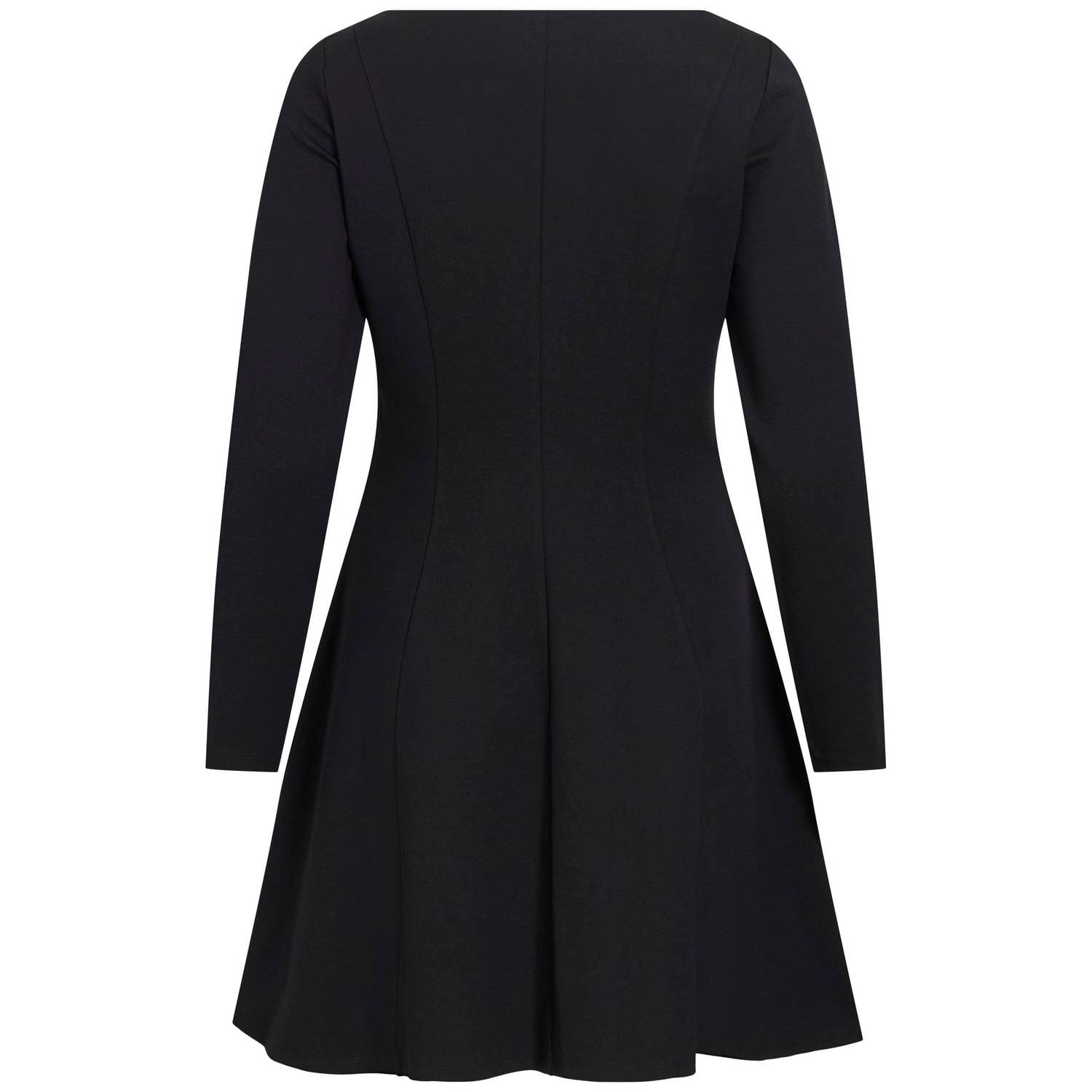 VILA Visiba Boat Neck L S Dress Noos korte jurk zwart