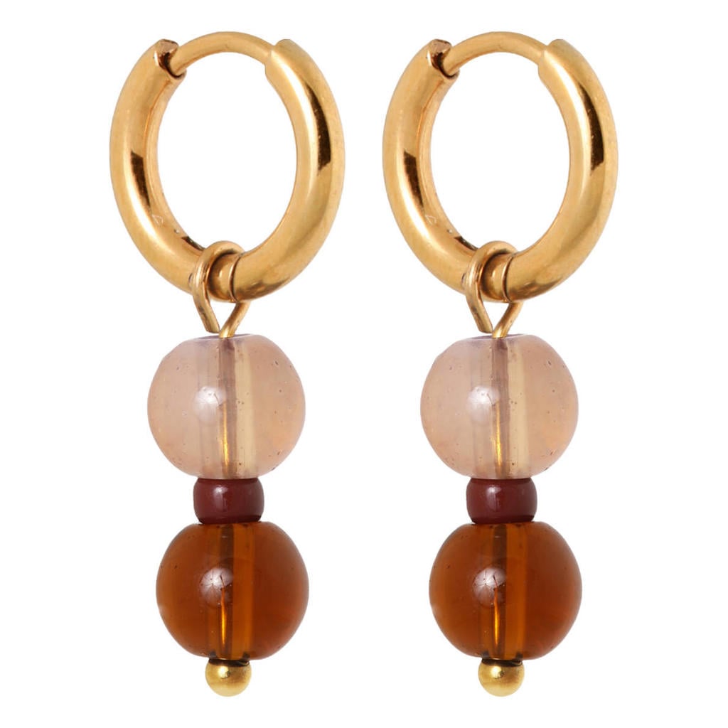 Label Kiki gold plated oorbellen Truffle Punch