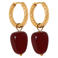 Label Kiki gold plated oorbellen Burgundy Hoops