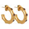 Label Kiki gold plated oorbellen Brown Dottie