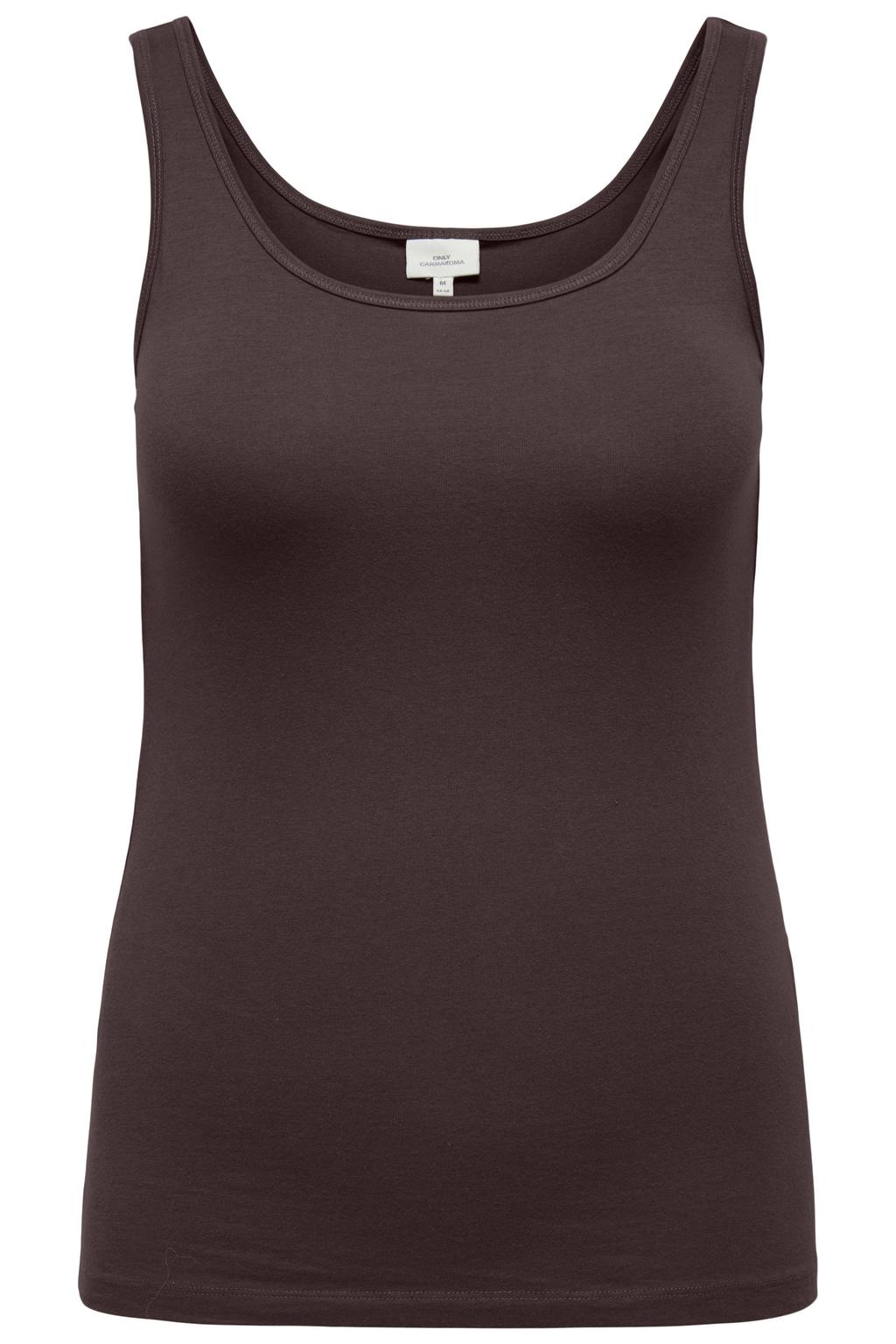 Donkerblauwe dames ONLY CARMAKOMA top Plus Size met effen