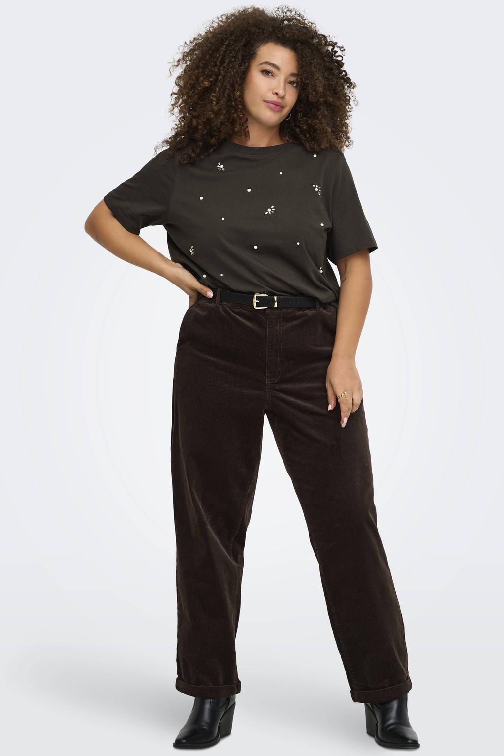 ONLY CARMAKOMA T-shirt Plus Size - zwart