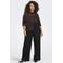 ONLY CARMAKOMA kanten gebloemde blouse Plus Size - donkerbruin