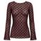 ONLY CARMAKOMA kanten top Plus Size met print - bruin