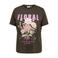 ONLY CARMAKOMA T-shirt met print, Plus Size - donkerbruin