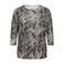 ONLY CARMAKOMA rechtvallende top Plus Size met zebraprint - zwart