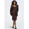 ONLY CARMAKOMA midi rok Plus Size - donkerbruin