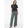VILA wide leg pantalon - grijsgroen