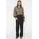 VILA satijnen rechtvallende blouse - taupe
