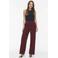 VILA wide leg pantalon - donkerrood