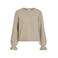 VILA gebreide gemêleerde trui met ruches - beige