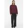 VILA rechtvallende jacquard sweater - donkerrood