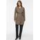 VILA wintermantel met ceintuur - taupe