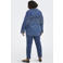 ONLY CARMAKOMA Plus Size denim blouse met franjes - blauw
