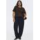 ONLY CARMAKOMA Plus Size rechtvallend T-shirt - donkerbruin