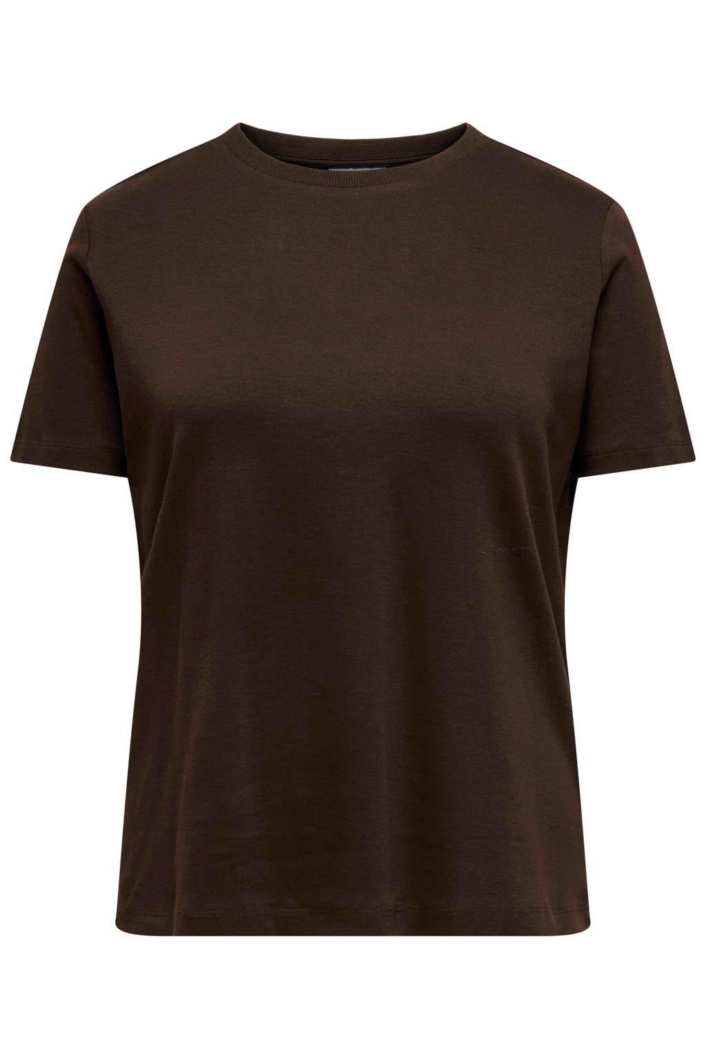 ONLY CARMAKOMA Plus Size rechtvallend T-shirt - donkerbruin