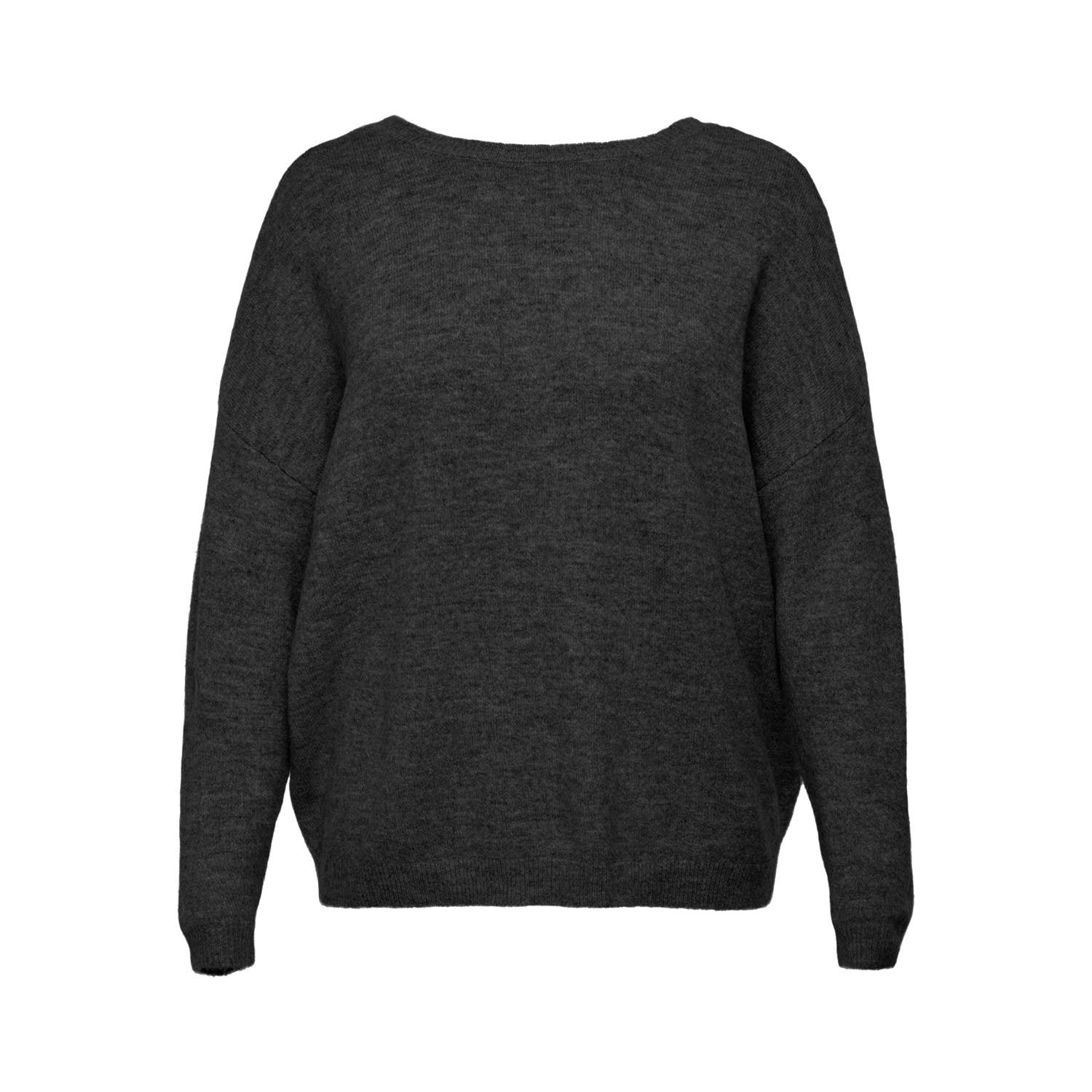 ONLY CARMAKOMA Plus Size gebreide trui grijs