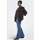 ONLY CARMAKOMA Plus Size regular blazer met plooien - donkerbruin