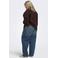 ONLY CARMAKOMA Carzoey Mw Barrel Studs Dnm Dot502 Plus Size jeans - donkerblauw