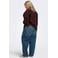 ONLY CARMAKOMA Plus Size barrel jeans met studs - dark blue denim